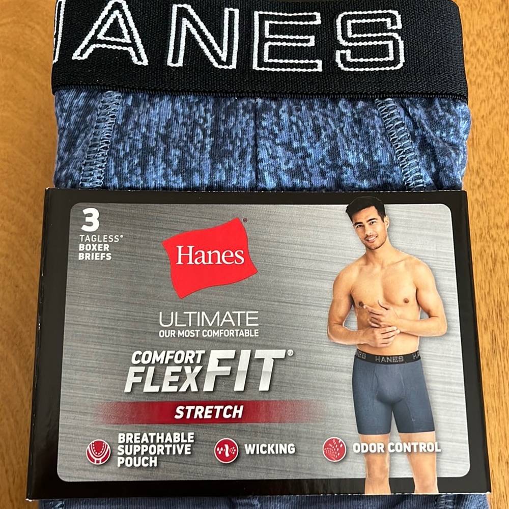 Mens Boxer briefs still in packaging.